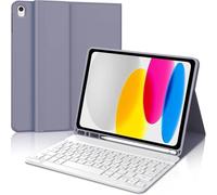 WINCHKING Teclado iPad 10 Generación 2022, Funda iPad A16 11 Pulgadas 2025, Teclado Bluetooth Magnético Desmontable, Teclado español con Bandeja para rotuladores (Púrpura Lavanda)