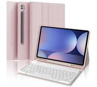 WINCHKING Teclado para Samsung Galaxy Tab S10 Plus 2024, Galaxy Tab S9/S9FE Plus teclado 12,4", funda teclado Bluetooth italiano extraíble para Samsung S10+/S9+/S9 FE+ 12.4 pulgadas 2024/2023, rosa