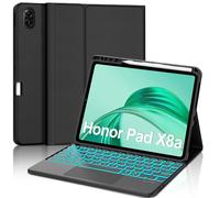 WINCHKING - Teclado retroiluminado Trackpad para Honor Pad X8a de 11 pulgadas, AZERTY francés desmontable Bluetooth teclado táctil teclado para Honor Pad X8a 11" con carcasa protectora de TPU negro