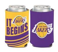 WinCraft Los Angeles Lakers Can Cooler Diseño de lema