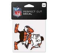 WinCraft NFL Cleveland Browns 63042011 - Calcomanía de color de corte perfecto, 4 x 4 pulgadas, color negro