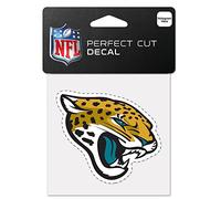 Wincraft NFL Jacksonville Jaguars 63049013 calcomanía de color de corte perfecto, 4 x 4 pulgadas, negro