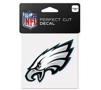 WinCraft NFL Philadelphia Eagles 63062011 - Calcomanía de color de corte perfecto, 4 x 4 pulgadas, color negro