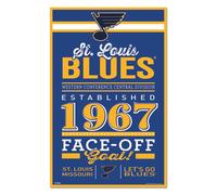 Wincraft NHL St. Louis Blues SignWood Established Design Team Color 11x17