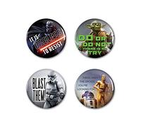 WinCraft Star Wars Star Wars 1 1/10.2 cm Rnd Button 4 PackWinCraft Star Wars 1 1/10.2 cm Rnd Button 4 Pack, Multicolor, NA