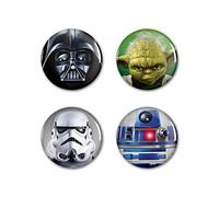 WinCraft Star Wars Star Wars Star Wars 1 1/4" Rnd Button 4 PackWinCraft Star Wars 1 1/4" Rnd Button Pack de 4, multicolor, NA