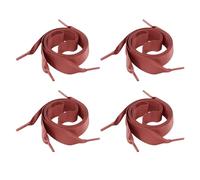WINCUR 4 pares de cordones anchos de cinta de satén, cordones planos de satén, cordones anchos para zapatos de patinaje, botas y zapatos deportivos, Café, 2*100cm/0.78*39.37"