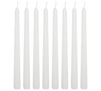 WINCUR - 8 paquetes de velas en forma de cono, velas de cera de parafina cónicas largas de 0.86 x 9.84 pulgadas, para vacaciones, iglesia, devocional, celebración y fiesta, ambiente de banquete de
