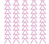 WINCUR - Mini lazos de cinta de satén, 5 x 7 pulgadas, preatados, pequeños lazos de cinta para coser, recuerdos de fiesta de boda, decoraciones de caja de regalo, 50 unidades (magenta)