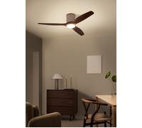 WIND CALM CUSTOM RATTAN - Ventilador De Techo 40W Silencioso Ø132 Cm Con Luz LED En Cuerpo Y Lámpara Mando A Distancia