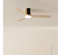 WIND CALM CUSTOM WOVEN - Ventilador De Techo 40W Silencioso Ø132 Cm 100% Madera Con Luz LED Mando A Distancia