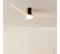 WIND CALM CUSTOM WOVEN - Ventilador De Techo 40W Silencioso Ø132 Cm 100% Madera Con Luz LED Mando A Distancia