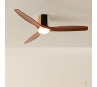 WIND CALM CUSTOM WOVEN - Ventilador De Techo 40W Silencioso Ø132 Cm 100% Madera Con Luz LED Mando A Distancia