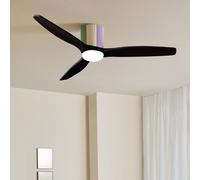 WIND CALM CUSTOM WOVEN - Ventilador De Techo 40W Silencioso Ø132 Cm 100% Madera Con Luz LED Mando A Distancia