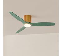 WIND CALM CUSTOM WOVEN - Ventilador De Techo 40W Silencioso Ø132 Cm 100% Madera Con Luz LED Mando A Distancia