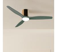WIND CALM CUSTOM WOVEN - Ventilador De Techo 40W Silencioso Ø132 Cm 100% Madera Con Luz LED Mando A Distancia