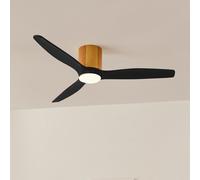 WIND CALM CUSTOM WOVEN - Ventilador De Techo 40W Silencioso Ø132 Cm 100% Madera Con Luz LED Mando A Distancia