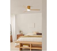 WIND CALM CUSTOM WOVEN - Ventilador De Techo 40W Silencioso Ø132 Cm 100% Madera Con Luz LED Mando A Distancia
