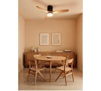 WIND CALM NATURAL WOOD - Ventilador De Techo 40W Silencioso 100% Madera Mando A Distancia
