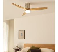 WIND CALM NATURAL WOOD - Ventilador De Techo 40W Silencioso 100% Madera Mando A Distancia