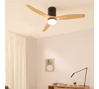 WIND CALM NATURAL WOOD - Ventilador De Techo 40W Silencioso 100% Madera Mando A Distancia