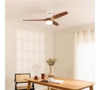 WIND CALM NATURAL WOOD - Ventilador De Techo 40W Silencioso 100% Madera Mando A Distancia