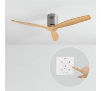 WIND CALM NATURAL WOOD - Ventilador De Techo 40W Silencioso 100% Madera Sin Luz