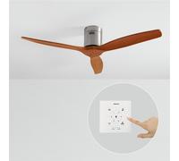 WIND CALM NATURAL WOOD - Ventilador De Techo 40W Silencioso 100% Madera Sin Luz