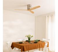 WIND CALM NATURAL WOOD - Ventilador De Techo 40W Silencioso 100% Madera Sin Luz