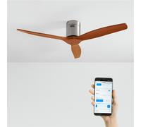 WIND CALM NATURAL WOOD - Ventilador De Techo 40W Silencioso 100% Madera Sin Luz