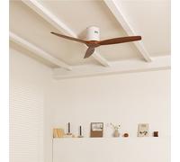 WIND CALM NATURAL WOOD - Ventilador De Techo 40W Silencioso 100% Madera Sin Luz