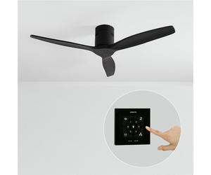 WIND CALM NATURAL WOOD - Ventilador De Techo 40W Silencioso 100% Madera Sin Luz