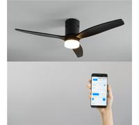 WIND CALM NATURAL WOOD - Ventilador De Techo 40W Silencioso 100% Madera WIFI + Mando A Distancia
