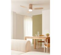WIND CALM SCULPT - Ventilador De Techo 40W Silencioso Ø132 Cm Con Luz LED M (Ø132cm) (estancias 10m²-25m²)