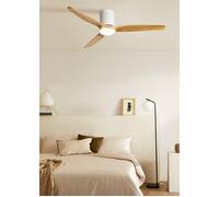 WIND CALM SLIM LIGHT - Ventilador De Techo 40W Silencioso Ø132 Cm 100% Madera M (Ø132cm) (estancias 10m²-25m²)