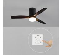 WIND CALM - Ventilador De Techo 40W Silencioso Con Aspas De ABS Técnico Varios Tamaños Controlador De Pared + Mando