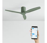 CREATE / WINDCALM M/Ventilador de techo ABS verde sage con Wifi y mando / 40W, Silencioso, Ø132 cm, 6 velocidades, temporizador, función verano-invierno