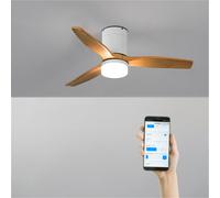 WIND CALM - Ventilador De Techo 40W Silencioso Con Aspas De ABS Técnico Varios Tamaños WIFI + Mando A Distancia