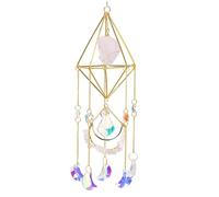 Wind Chime - Crystal, 46cm Colorful Hanging Sun Catcher | Decorative Crystal Windchime Ornament, Home and Garden Accent For Outdoor, Bedrooms, Terrace, Courtyard, Patio, Balcony, Backyard, Yard