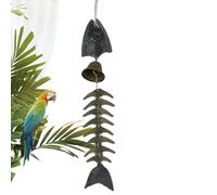 Wind Chime, Fish Skeleton Metal Wind Wind Vintage Hangable Decoration, 13.19 × 2.36in, 1 Piece, Silver, Porch, Yard, Patio, Balcony, Garden, Ideal for Gift Women, Mom, Long Lasting