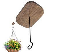 Wind Chime Hook - Rustic Adhesive Wall Bracket Hooks, No-Drill Hangers | Indoor Outdoor Patio, Balcony, Deck For Wind Chimes, Flower Ba Skets, Lanterns, Bird Feeders, Garden Decor
