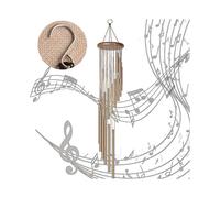 Wind Chimes Bamboo, Outdoor Garden Wind Chime Natural Soothing Sound