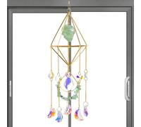 Wind Chimes - Crystal Sun Catcher Pendant, Hanging Window Ornament with Reflective Prism Design, Light Catching Feature, Ideal for Patio Balcony Courtyard Bedroom Party Yard Decor
