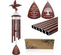 Wind Chimes for Garden Outdoor，Memorial Sympathy Wind Chime, Hummingbird Memorial Gift for Loss of Loved One, Bereavement Condolence Remembrance Gift for Loss of Mom Dad(45in)