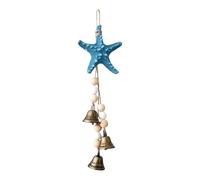 Wind Chimes Outdoor - Coastal Sea Decor for Beach Garden Patio Display | Starfish Design with Hanging Chime Tubes, Decorative Sound Accent for Yard Backyard Porch River Holiday Setting