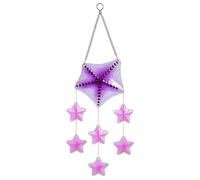 Wind Chimes, Stained Glass Chimes, 22.05x6.3x0.79inches, Starfish Turtle Ornaments, Colorful Outdoor Decor, Weather-Resistant Design, Ideal for Home, Backyard, Patio, Porch, Window