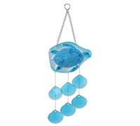 Wind Chimes, Stained Glass Chimes, 22.05x6.3x0.79inches, Starfish Turtle Ornaments, Colorful Outdoor Decor, Weather-Resistant Design, Ideal for Home, Backyard, Patio, Porch, Window