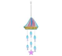 Wind Chimes, Stained Glass Chimes, 22.05x6.3x0.79inches, Starfish Turtle Ornaments, Colorful Outdoor Decor, Weather-Resistant Design, Ideal for Home, Backyard, Patio, Porch, Window