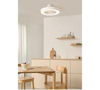 WIND CLEAR EASY - Ventilador De Techo 40W Silencioso Ø50 Cm Con Aspas Ocultas Con Luz LED Controlador De Pared + Mando