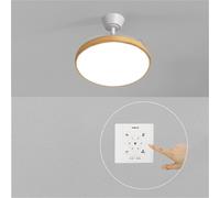 WIND CLEAR STUDIO - Ventilador De Techo 40W Silencioso Aspas Retráctiles Con Luz LED Varios Tamaños Controlador De Pared + Mando